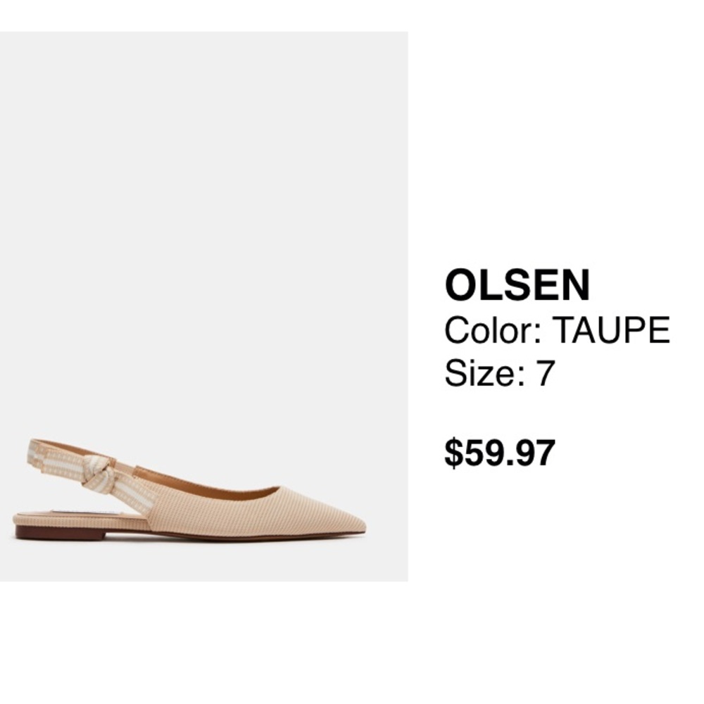 Women's Taupe Slingback Flats